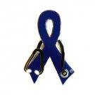 Dysautonomia Awareness Lapel Pin Blue Ribbon Dr Stethoscope