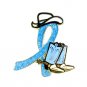 Scleroderma Light Blue Glitter Ribbon Cowgirl Cowboy Western Boots Hat  Pin New