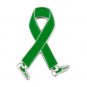 Bipolar Disorder Lapel Pin Awareness Green Ribbon Walking Legs