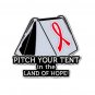 Lymphoma Awareness Lapel Pin Red Ribbon Tent Land of Hope Camping Sport