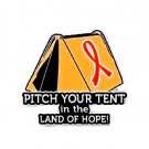 MS Multiple Sclerosis Pin Awareness Orange Ribbon Tent Hope Camper