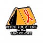MS Multiple Sclerosis Pin Awareness Orange Ribbon Tent Hope Camper
