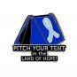Prostate Cancer Pin Awareness Light Blue Ribbon Tent Hope Camper