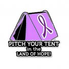 Pancreatic Cancer Pin Awareness Purple Ribbon Tent Land of Hope Camper