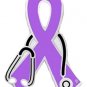 Rett Syndrome Pin Lavender Awareness Ribbon Stethoscope Dr Nurse