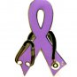 Gynecological Cancer Pin Lavender Awareness Ribbon Stethoscope Dr Nurse OBGYN