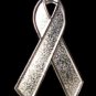 Elderly Abuse Silver Awareness Ribbon Lapel Pin New