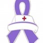 Hodgkin's Disease Awareness Lavender Ribbon Nurse Cap Pin