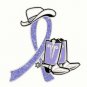 Eating Disorders Pin Periwinkle Awareness Ribbon Cowboy Western Boots Ha