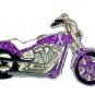 Pancreatic Cancer Lapel Pin Purple Awareness Motorcycle Biker