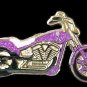 Cystic Fibrosis Lapel Pin Awareness Purple Ribbon Motorcycle Pin New