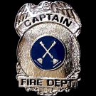 Fire Dept Captain Pin Miniature Badge Eagle Lapel Cap Tac Promotional Grade