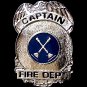 Fire Dept Captain Pin Miniature Badge Eagle Lapel Cap Tac Promotional Grade