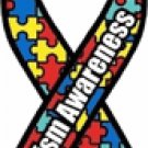 Autism Awareness Large Ribbon Magnet 4" x 8"