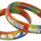 5 Pack Autism Awareness Rainbow Bracelets Youth Size