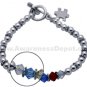 Autism Sterling Silver and Swarovski Crystal Charm Bracelet