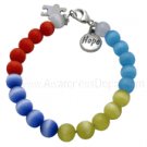 Autism Cat Eye Beads Sterling Silver Bracelet