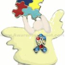 Autism Angel Brooch Yellow