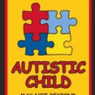 3 Pack Autistic Child Alert Decal