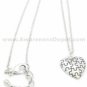 Autism Puzzle Piece Puff Heart Necklace