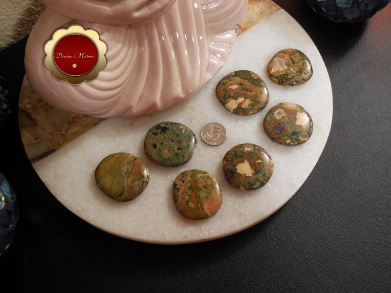 Large Rainforest Jasper Palm Stones Rhyolite Stone Energy Healing Heart Chakra