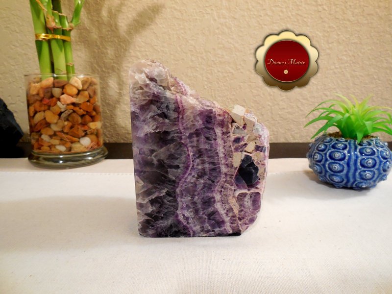 Large Purple Fluorite Polished Protects Against Psychic Attack Negative Energy