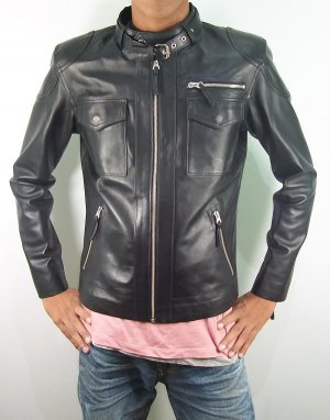 GENUINE INDIAN SOFT SHEEP NAPPA LEATHER MENS STYLISH REBEL BIKER JACKET M10