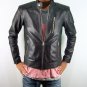 GENUINE INDIAN SOFT SHEEP NAPPA LEATHER MENS STYLISH QUILTED BIKER JACKET M03