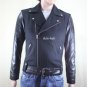 GENUINE SOFT SHEEP NAPPA LEATHER SLEEVES WOOL VARSITY BODY BIKER JACKET M116