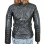 GENUINE SOFT INDIAN SHEEP LEATHER WOMENS QUILTED PADDED BIKER ERICA JACKET W34