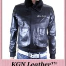 GENUINE INDIAN SHEEP NAPPA LEATHER FAUX FUR COLLAR G1 MILITARY BOMBER JACKET M86