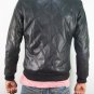GENUINE INDIAN SHEEP NAPPA LEATHER MENS STYLISH BUBBLE QUILTED BOMBER JACKET M29