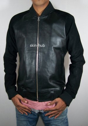 GENUINE INDIAN SUEDE & LEATHER MENS DESIGNER RAGLAN SLEEVES BASEBALL JACKET M81