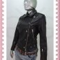 GENUINE SOFT INDIAN SHEEP NAPPA LEATHER WOMENS PIPING RAIDER BIKER JACKET W08