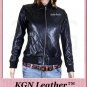 GENUINE SOFT INDIAN SHEEP NAPPA LEATHER WOMENS QUILTED BUBBLE BOMBER JACKET W87