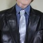 GENUINE INDIAN SOFT SHEEP NAPPA LEATHER MENS SLIM ONE BUTTON OFFICE BLAZER M40