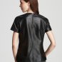GENUINE SOFT INDIAN SHEEP NAPPA LEATHER WOMENS LOOSE DRESS CASUAL TUNIC TOP W97