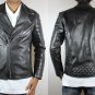 GENUINE BUTTERSOFT SHEEP NAPPA LEATHER MENS PROTECTIVE QUILTED BIKER JACKET M71