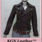 GENUINE SOFT INDIAN SHEEP NAPPA LEATHER WOMENS DDU SLIM QUILTED BIKER JACKET W10