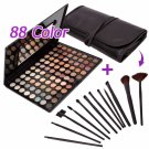 88 Color Warn Eyeshadow Palette With 12pcs Makeup Brush set