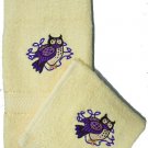 Celtic Owl Hand and Face Towel  Set