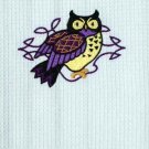 Embroidered Celtic Owl Tea Towel