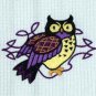 Embroidered Celtic Owl Tea Towel