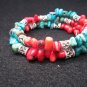 Turqoise and Coral Bracelet