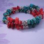 Turqoise and Coral Bracelet