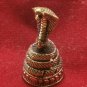 KING COBRA SNAKE THAI MINI BRASS AMULET STRONG LIFE PROTECTION THAILAND TALISMAN