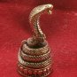 KING COBRA SNAKE THAI MINI BRASS AMULET STRONG LIFE PROTECTION THAILAND TALISMAN