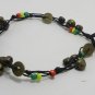 HANDMADE ANKLET BRASS JINGLE BELL COLOR BEAD LUCKY COIN