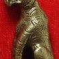 MAGIC SABER TOOTH TIGER LIFE PROTECTION THAI MINI BRASS AMULET THAILAND HOT GIFT