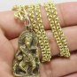 OHM GANESH GANESHA HINDU LORD OF SUCCESS GOD AMULET PENDANT GOLD PLATED NECKLACE